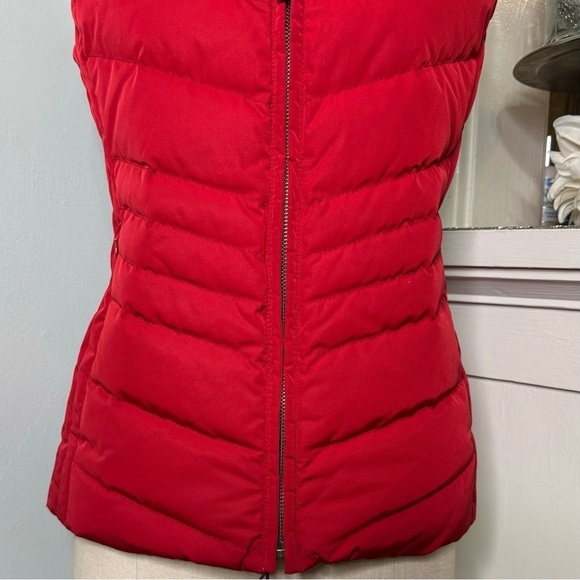 Talbots Red Down Puffer Vest Winter Jacket Coat Size Small - Picture 4 of 11